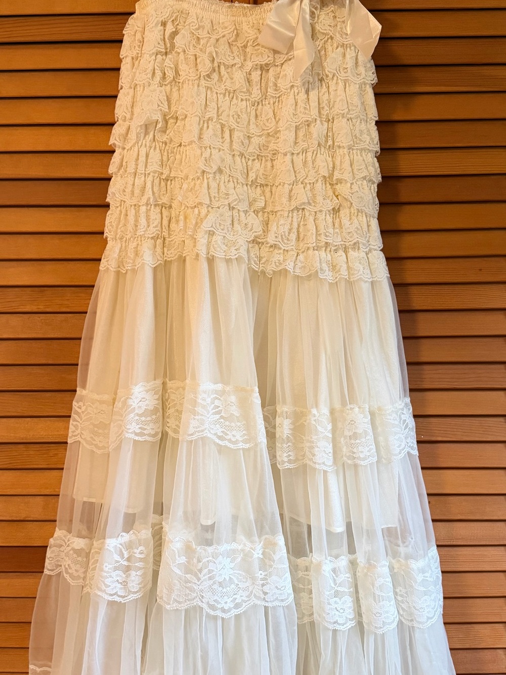 D. Lilies Collection Eloise Ivory Lace Flower Girl Dress